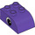 Duplo Dark Purple Brick 2 x 3 with Curved Top with Eye with Small White Spot (10446 / 13858)