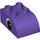 Duplo Dark Purple Brick 2 x 3 with Curved Top with Eye with Small White Spot (10446 / 13858)