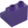 Duplo Dark Purple Brick with Curve 2 x 2 x 1.5 (11169)