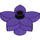 Duplo Dark Purple Flower with 5 Angular Petals (6510 / 52639)