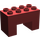 Duplo Dark Red Brick 2 x 4 x 2 with 2 x 2 Cutout on Bottom (6394)