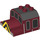 Duplo Donkerrood Trein Top met Hazard Strepen (59128)