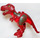 Duplo Donkerrood Tyrannosaurus Rex met Geel Ogen en Donkergroen Strepen (60764)