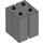 Duplo Dark Stone Gray 2 x 2 x 2 with Slits (41978)