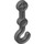 Duplo Dark Stone Gray Crane Hook (thin base) (4662)