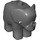 Duplo Dark Stone Gray Elephant Calf (74705)