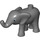 Duplo Dark Stone Gray Elephant Calf with Left Foot Forward (89879)