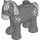 Duplo Dark Stone Gray Foal with Grey Hair (37048)