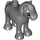 Duplo Dark Stone Gray Foal with Grey Hair (37048)