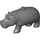 Duplo Dark Stone Gray Hippo with Movable Jaw (70885 / 98201)