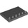 Duplo Dark Stone Gray Tile 4 x 6 with Studs on Edge (31465)