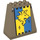 Duplo Dark Tan Yellow and Blue Banner with Yellow Lion and Crown Pattern (60818)