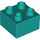 Duplo Dark Turquoise Brick 2 x 2 (3437 / 89461)