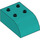 Duplo Dark Turquoise Brick 2 x 3 with Curved Top (2302)