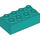 Duplo Dark Turquoise Brick 2 x 4 (3011 / 31459)