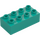 Duplo Dark Turquoise Brick 2 x 4 (3011 / 31459)