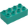 Duplo Dark Turquoise Brick 2 x 4 (3011 / 31459)