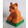 Duplo Aarde oranje Leopard Cub aan Groen Basis (75014)