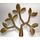 Duplo Flat Dark Gold Plant Tree Leaves, 12 on a Branch (44542)