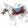 Duplo Foal met Blauw saddle en Rood blanket en bridle (26390 / 37295)