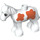 Duplo Foal con Grande Rojo Spots (75723)