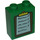 Duplo Green Brick 1 x 2 x 2 with List on Clipboard without Bottom Tube (4066 / 41375)