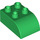 Duplo Green Brick 2 x 3 with Curved Top (2302)