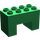 Duplo Grün Backstein 2 x 4 x 2 mit 2 x 2 Ausgeschnitten auf Unterseite (6394)