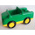 Duplo Green Car with Yellow Base and Tow Bar (2218)