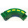 Duplo Green Curved Road Section 6 x 7 x 2 with 4 Stripes (83543 / 83562)