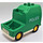 Duplo Green Duplo Van with &quot;Police&quot; and White Wheels