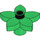 Duplo Green Flower with 5 Angular Petals (6510 / 52639)