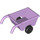 Duplo Lavendel Wheelbarrow med Svart Hjul (74661 / 88205)