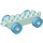 Duplo Light Aqua Chassis 2 x 6 with Blue Wheels (14639)