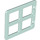 Duplo Light Aqua Window 4 x 3 with Bars with Same Sized Panes (90265)