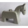 Duplo Light Gray Horse with black eyes (81649)