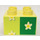 Duplo Light Yellow Brick 2 x 2 with white flower on green (3437 / 31460)