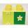 Duplo Light Yellow Brick 2 x 2 with white flower on green (42682 / 43946)