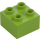 Duplo Lime Kloss 2 x 2 med Grønn &#039;3&#039; (3437 / 15962)