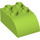 Duplo Lime Brick 2 x 3 with Curved Top (2302)