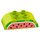 Duplo Lime Brick 2 x 4 with Curved Sides with Watermelon Top (77958 / 98223)