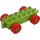 Duplo Lime Car Chassis 2 x 6 with Red Wheels (Open Hitch) (14639 / 74656)