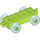 Duplo Lime Chassis 2 x 6 with Light Blue Wheels (14639)