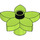 Duplo Lime Flower with 5 Angular Petals (6510 / 52639)
