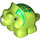 Duplo Lime Triceratops Baby with Green Spots (61349)