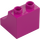 Duplo Magenta Brick with Curve 2 x 2 x 1.5 (11169)