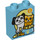 Duplo Medium Azure Brick 1 x 2 x 2 with Dog and Cat with Food Bowl and &quot;1&quot; without Bottom Tube (4066 / 16117)
