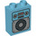 Duplo Medium Azure Brick 1 x 2 x 2 with Speaker and dials with Bottom Tube (15847 / 33249)