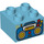 Duplo Medium Azure Brick 2 x 2 with Radio (3437 / 15957)