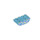 Duplo Medium azuurblauw Steen 2 x 4 met Gebogen Onderzijde met Vis Scales (84804 / 98224)